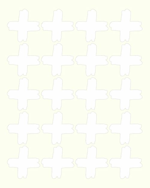 Adesivo de Parede Cruzeta Branco - 100 Unidades