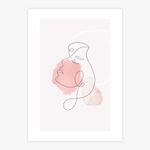 Quadro-Mulher-Perfil-Minimalista-Aquarela-Rose-1