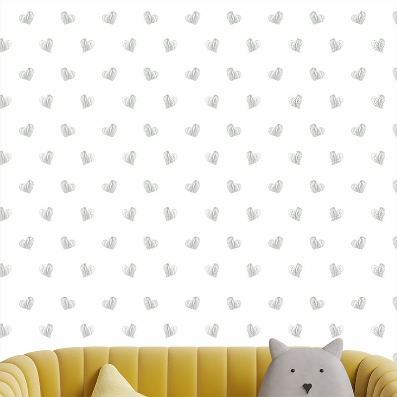 Papel-de-Parede-Coracao-Rabiscado-Cinza-Claro-3