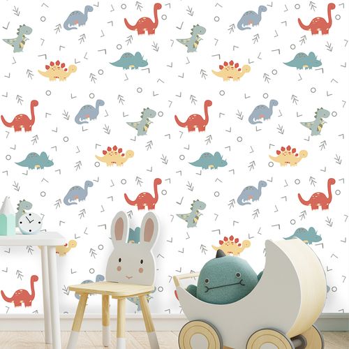 Papel de Parede Infantil Dino Color