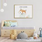 Quadro-Infantil-Raposa-Aquarela-Bege---Horizontal-2