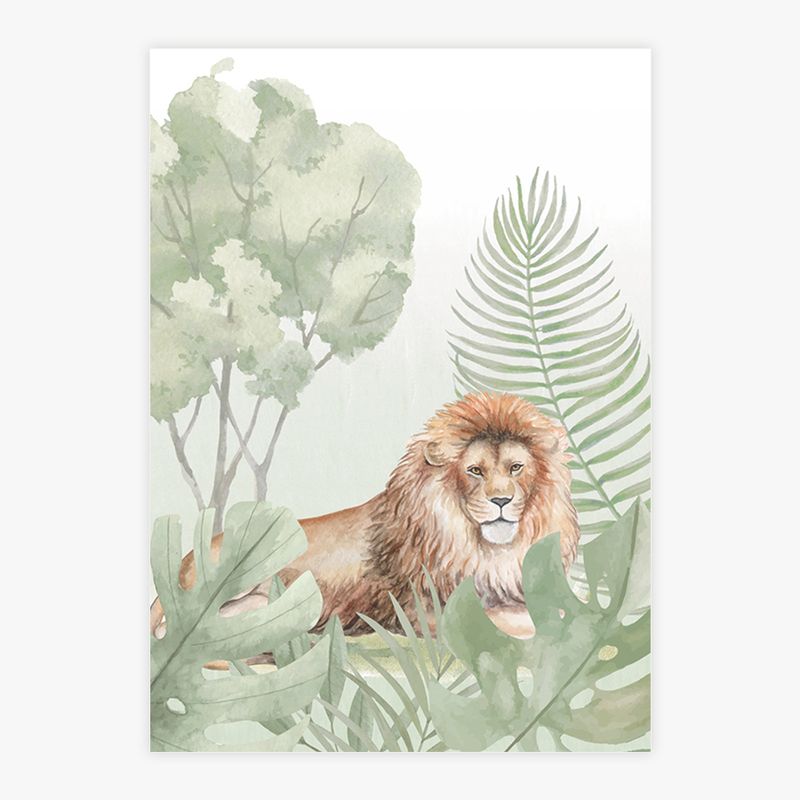 Quadro-Infantil-Safari-Leao---Vertical-1