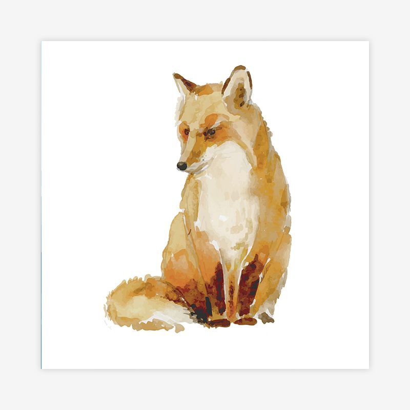 Quadro-Infantil-Lobo-Guara-Aquarela---Quadrado-1
