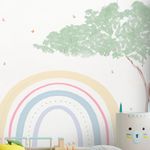 Papel-de-Parede-Infantil-Arco-Iris-com-Arvore-Aquarela---Mural-2
