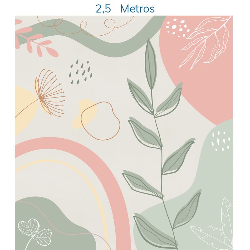 Papel-de-Parede-Infantil-Abstrato-Folhas-Tons-Terrosos---Mural-3