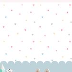 Papel-de-Parede-Infantil-Coracoes-Coloridos-com-Cerca-Azul---Mural-2