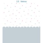 Papel-de-Parede-Infantil-Coracoes-Coloridos-com-Cerca-Azul---Mural-3