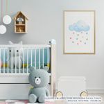 Quadro-Infantil-Nuvem-com-Coracoes-Aquarela---Vertical-2