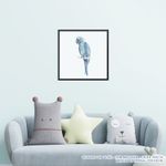 Quadro-Infantil-Arara-Azul-Aquarela---Quadrado-2