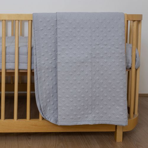 Colcha Para Berço Losango - Cinza
