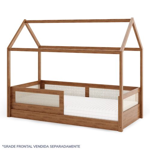 Cama Sofá Haus Nature Casinha Palha 2 em 1 - Freijó