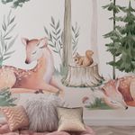 Papel-de-Parede-Infantil-Cervo-na-Floresta-Verde---Mural-2