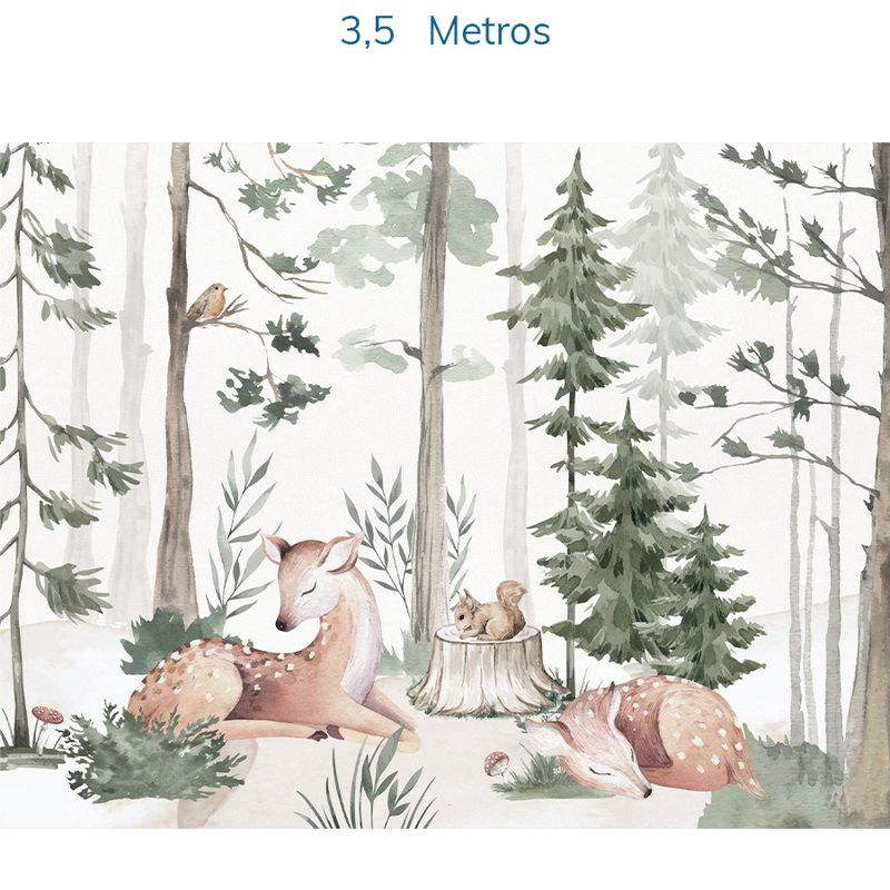 Papel-de-Parede-Infantil-Cervo-na-Floresta-Verde---Mural-5