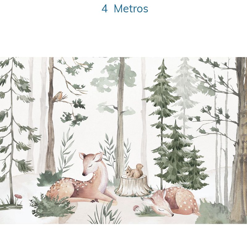 Papel-de-Parede-Infantil-Cervo-na-Floresta-Verde---Mural-6