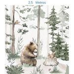 Papel-de-Parede-Infantil-Urso-na-Floresta-Verde---Mural-6