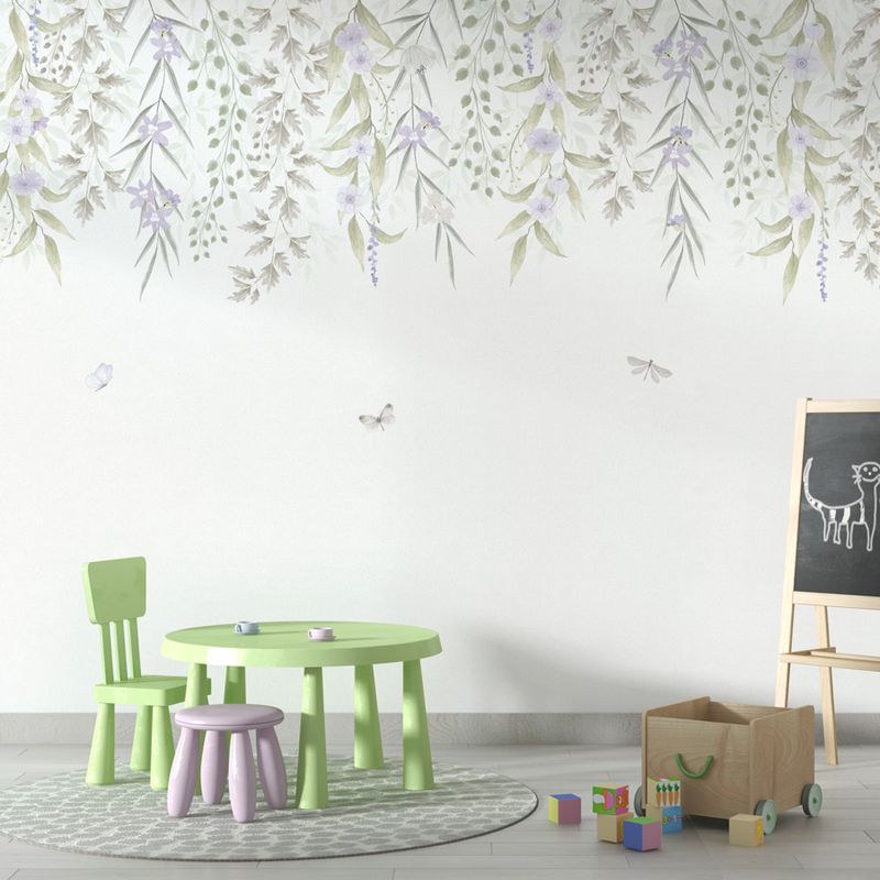 Papel-de-Parede-Infantil-Jardim-Suspenso-do-Outono-Lilas---Mural-1