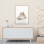 Quadro-Infantil-Esquilo-na-Floresta-Bege---Vertical-2
