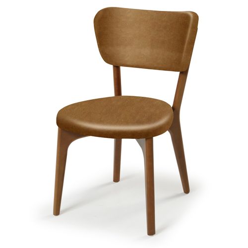 Cadeira Para Mesa de Jantar 50 Estofada Nogueira - Caramelo