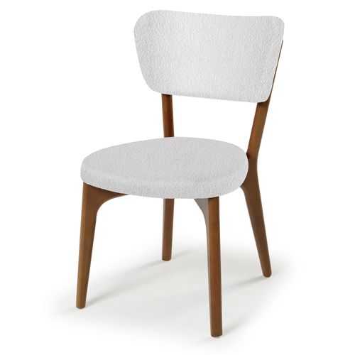 Cadeira Para Mesa de Jantar 50 Estofada Nogueira - Boucle