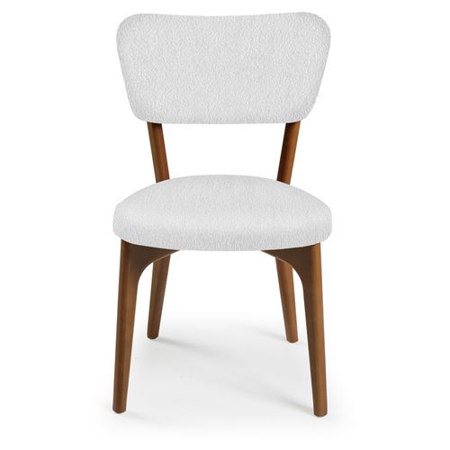 Cadeira Para Mesa de Jantar 50 Estofada Nogueira - Boucle