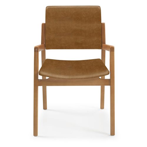 Cadeira Para Mesa de Jantar Nice Com Braço Freijó - Caramelo