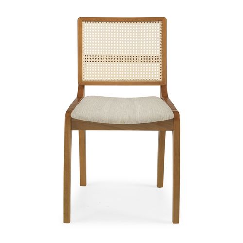 Cadeira Para Mesa de Jantar Torino Palha Natural Freijó - Cru