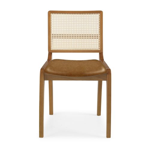 Cadeira Para Mesa de Jantar Torino Palha Natural Freijó - Caramelo