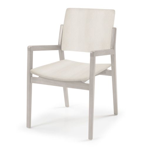 Cadeira Para Mesa de Jantar Nice Com Braço Off White - Cru Texturizado