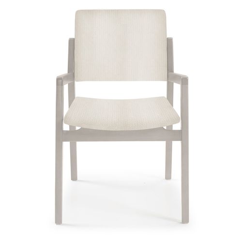 Cadeira Para Mesa de Jantar Nice Com Braço Off White - Cru Texturizado