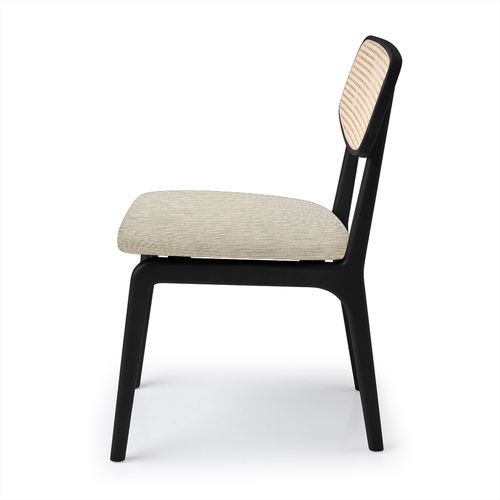 Cadeira Para Mesa de Jantar Sara Palha Natural Ebano - Cru