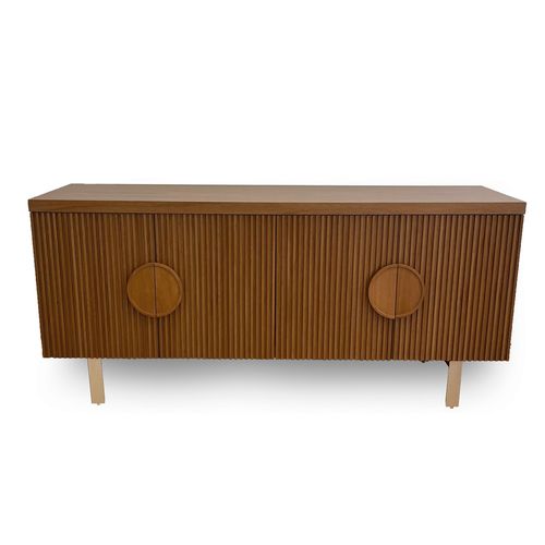 Buffet Duo Ripado - Jequitibá Natural e Pé Champagne