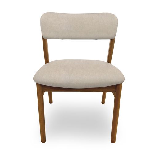 Cadeira Para Mesa de Jantar Madri - Jequitibá Natural e Linho Bege