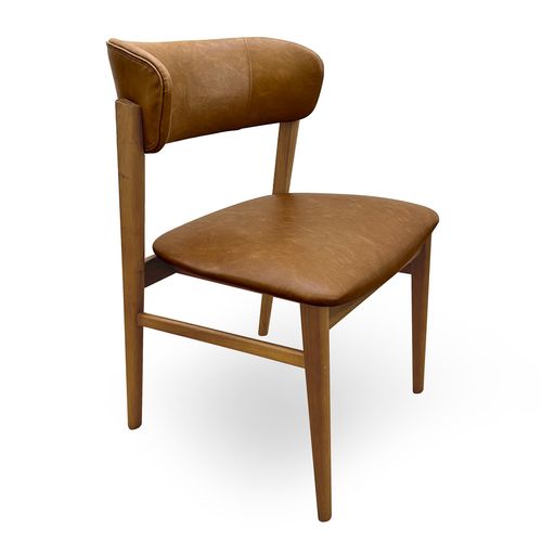 Cadeira Para Mesa de Jantar Madri - Jequitibá Natural e Caramelo