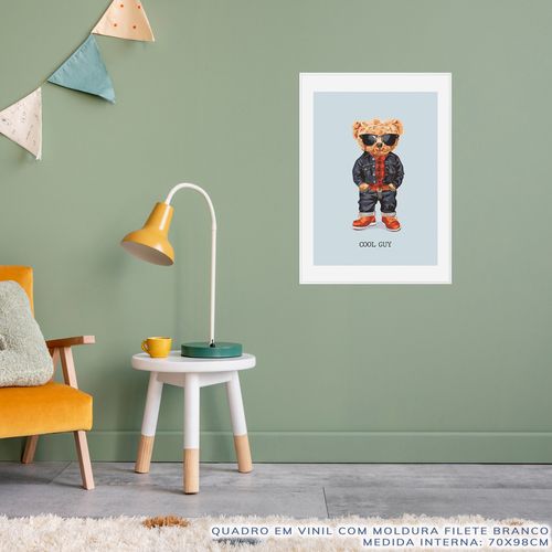 Quadro Infantil Urso Cool Guy - Vertical
