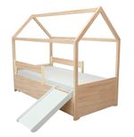 Cama-com-Casinha-Up-2-em-1-com-Cama-Auxiliar-Carvalho-e-Escorregador-Branco-3