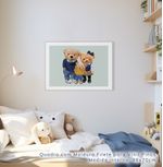 Quadro-Infantil-Familia-Urso-Polo-Menino-Verde---Horizontal-2