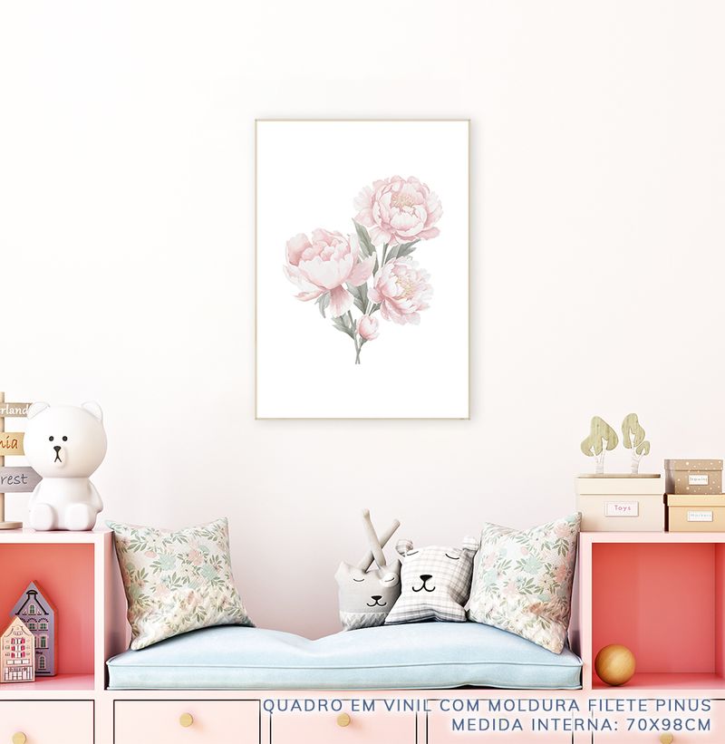Quadro-Infantil-Rosas-Rosa---Vertical-2