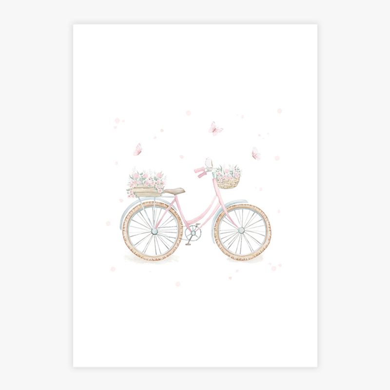 Quadro-Infantil-Jardim-Bicicleta-Rosa---Vertical-1