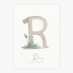 Quadro-Infantil-Letra-Com-Passaro-Na-Floresta---Vertical-1