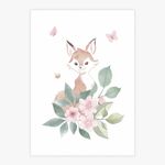 Quadro-Infantil-Raposa-Jardim-da-Mali---Vertical-1