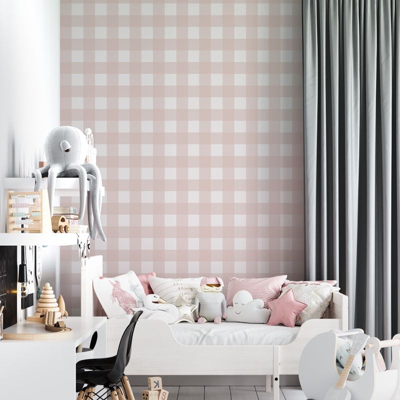 Papel-de-Parede-Infantil-Xadrez-Medio---Rosa-Claro-1