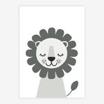 Quadro-Infantil-Leao-Moderno-Cinza---Vertical-1