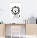 Quadro-Infantil-Leao-Moderno-Cinza---Vertical-2