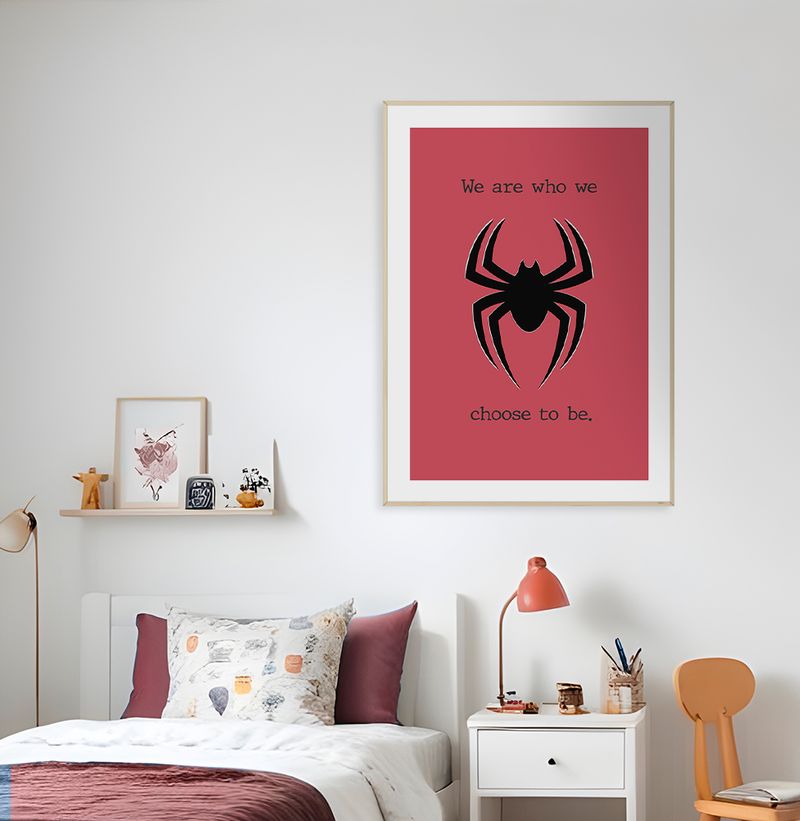 Quadro-Infantil-Homem-Aranha-Vermelho---Vertical-2