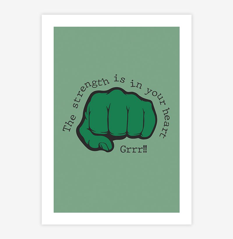 Quadro-Infantil-Hulk-Verde---Vertical-1