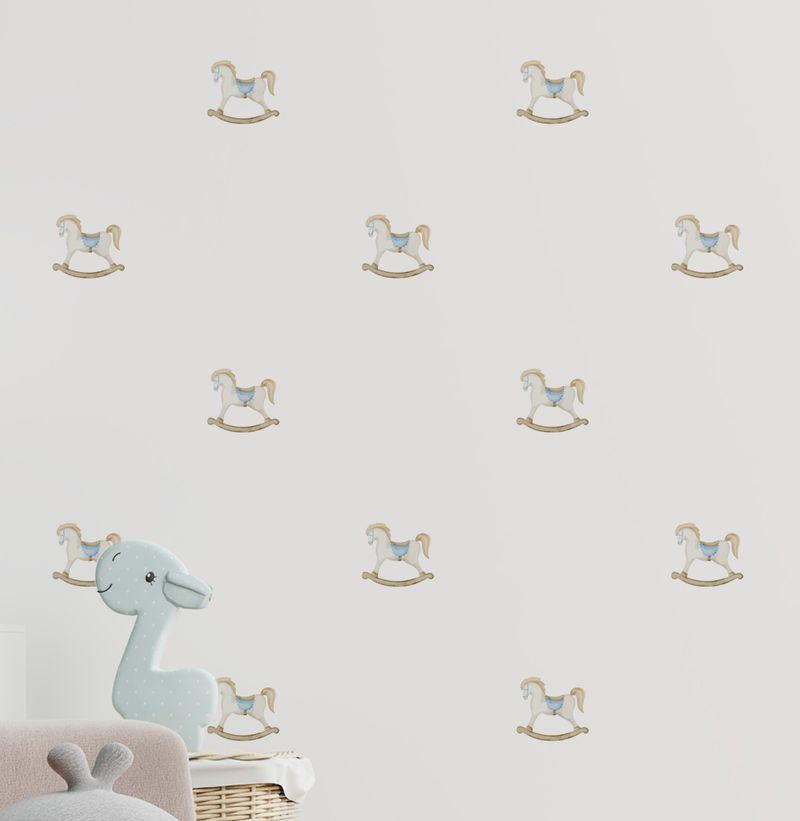 Papel-de-Parede-Cavalinho-de-Pau-Aquarela-Azul-2