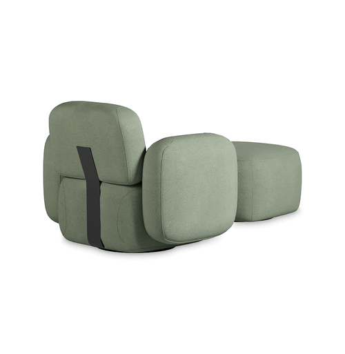 Poltrona Play com Puff - Verde