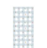 Papel-de-Parede-Infantil-Xadrez-Azul-Com-Flores-Paris-3