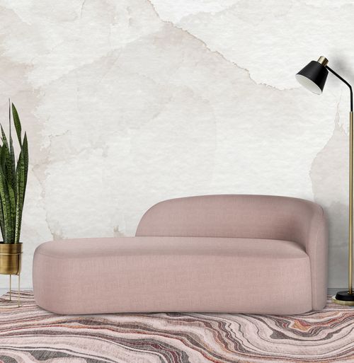 Sofá Orgânico Luna Recamier Lado Esquerdo - Rosa