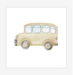 Quadro-Infantil-Onibus-Aquarela-Amarelo---Quadrado-1